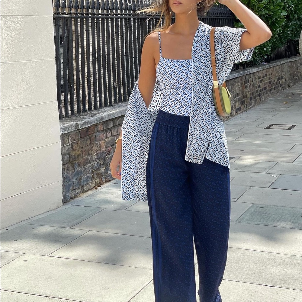 Burberry Blue Monogram Jumpsuit - Picture 4 of 16